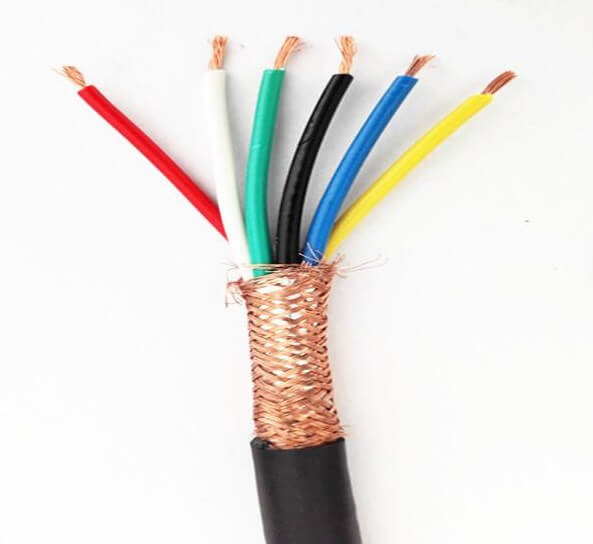 Muestra gratis Royal Cord 2 3 4 5 Núcleo 0.75mm2 1mm2 1.5mm2 2.5mm2 4mm2 6mm2 10mm2 16mm2 Malla de alambre de cobre Trenza Blindada Cable de alambre flexible de PVC