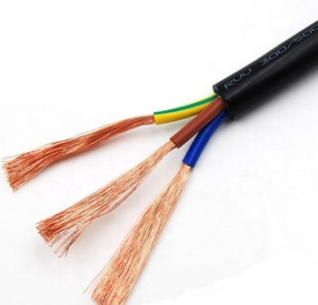 Cable Flexible de 300/500V 3G x 1,0mm, 3 núcleos, 1,0 mm2, aislado con PVC, revestido de PVC, 18 AWG, Cable Flexible multinúcleo