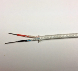Cable de compensación de termopar de línea de medición de temperatura de 2x7x0,3mm con aislamiento de PVC tipo E para instrumentación