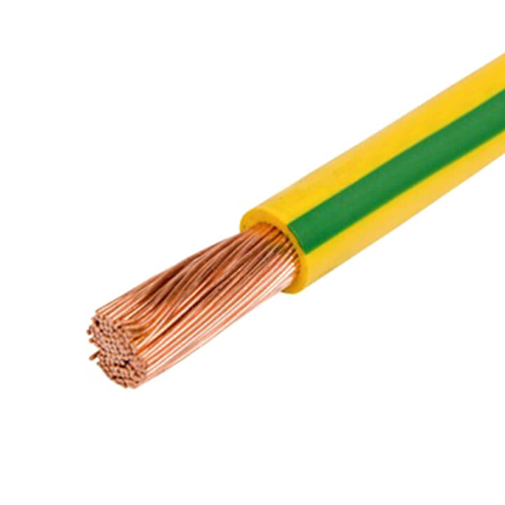Venta al por mayor de 16 mm2 de conductor de cobre con aislamiento de PVC de un solo núcleo para el cable eléctrico de la construcción de viviendas