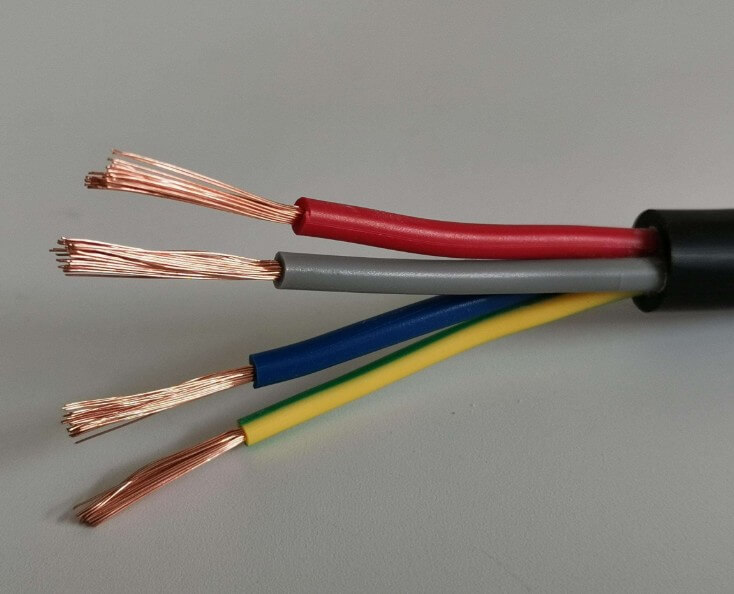  Cable flexible de 4 núcleos de 1,5 mm2 Multinúcleo 1 mm 2,5 mm 4 mm 6 mm Cables eléctricos flexibles recubiertos de PVC Fabricantes para cableado doméstico