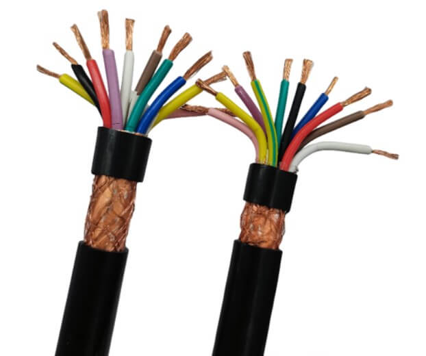 Cable de Control multinúcleo de 450/750v de 2,5 mm2 Cable de Control blindado de malla de alambre de cobre con aislamiento de PVC